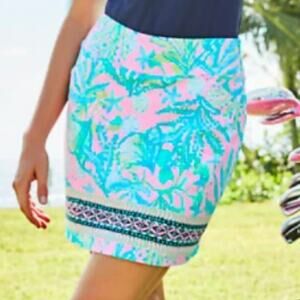 Lilly Pulitzer Luxletic Monica Golf Skort in Mandevilla Coral Print size 12